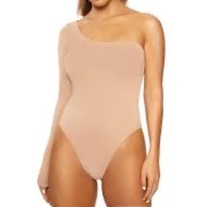 Naked Wardrobe NW Side Piece Nude Bodysuit